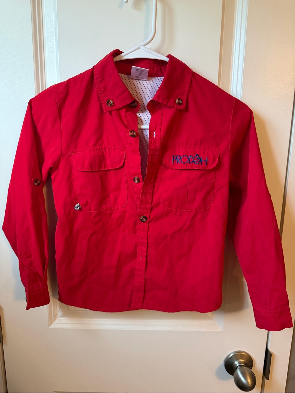 Prodash Red Kids Long-Sleeve Button-Down Shirt
